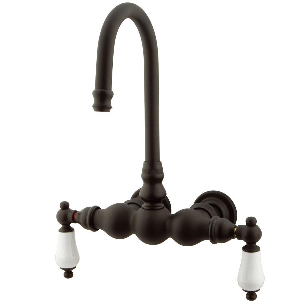 Kingston Brass Oil Rubbed Bronze Wall Mount Clawfoot Tub Filler Faucet CC5T5