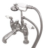Kingston Chrome Deck Mount Clawfoot Tub Filler Faucet with Hand Shower CC606T1
