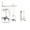Chrome Clawfoot Tub Faucet Shower Kit with Enclosure Curtain Rod 624T1CTS