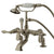 Kingston Brass Satin Nickel Deck Mount Clawfoot Tub Faucet w Hand Shower CC651T8