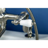 Kingston Brass Satin Nickel Deck Mount Clawfoot Tub Faucet w Hand Shower CC655T8