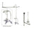 Chrome Clawfoot Tub Faucet Shower Kit with Enclosure Curtain Rod 660T1CTS