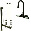 Oil Rubbed Bronze Wall Mount Clawfoot Bathtub Filler Faucet Package CC73T5system