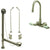 Satin Nickel Wall Mount Clawfoot Bathtub Faucet Package Supply Lines & Drain CC73T8system