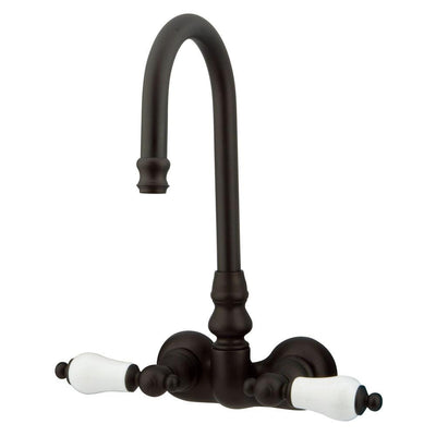 Kingston Brass Oil Rubbed Bronze Wall Mount Clawfoot Tub Filler Faucet CC75T5