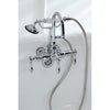 Kingston Chrome Wall Mount Clawfoot Tub Filler Faucet with Hand Shower CC8T1