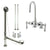 Chrome Deck Mount Clawfoot Bathtub Faucet Package Supply Lines & Drain CC92T1system