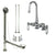 Chrome Deck Mount Clawfoot Bathtub Faucet Package Supply Lines & Drain CC94T1system