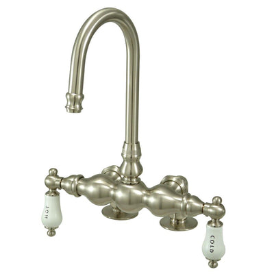 Kingston Brass Satin Nickel Deck Mount Clawfoot Tub Filler Faucet CC95T8