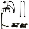 Oil Rubbed Bronze Wall Mount Clawfoot Tub Faucet w Hand Shower Package CCK19T5B