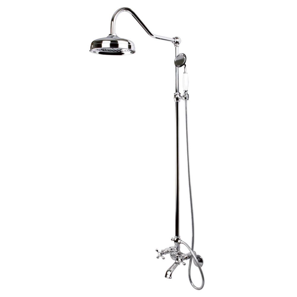 Kingston Brass Chrome Clawfoot Tub Faucet Shower Combination CCK2661