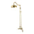 Kingston Brass Polished Brass Clawfoot Tub Faucet Shower Combination CCK6172