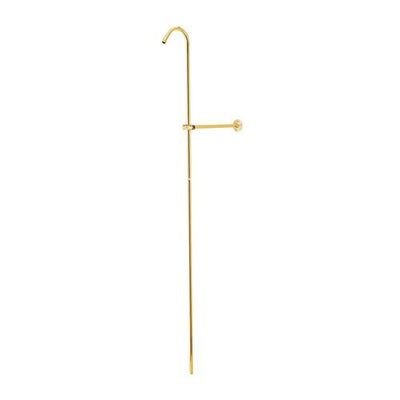Kingston Polished Brass Shower Riser And Wall Support for Clawfoot Faucet