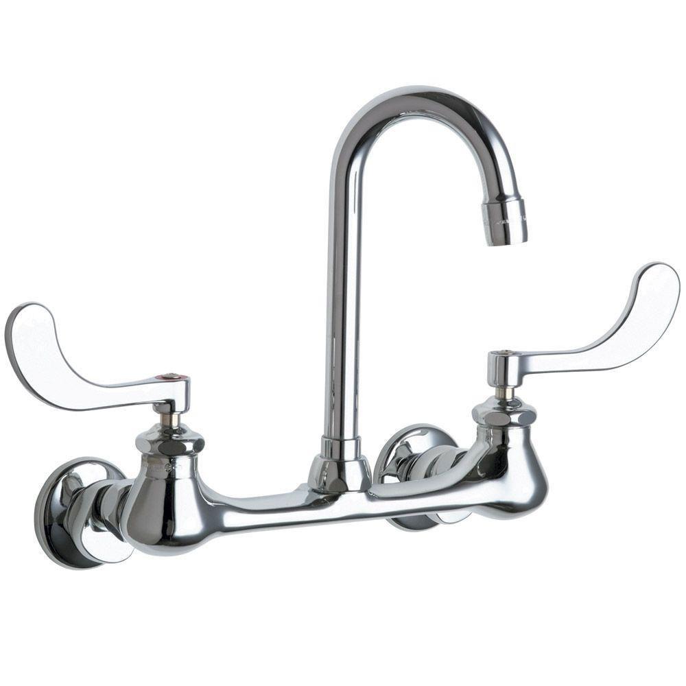 Chicago Faucets 631-ABCP Kitchen Faucet, Spout Length 6 In 519438