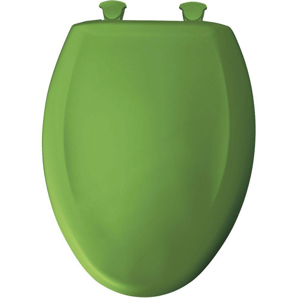Bemis Slow Close STA-TITE Elongated Closed Front Toilet Seat in Fresh Green 374805