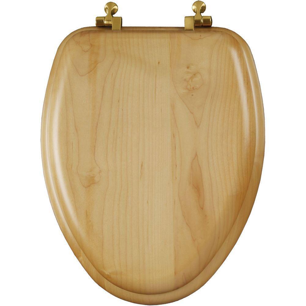 Mayfair Natural Reflections Elongated Closed Front Toilet Seat in Maple Veneer 452029