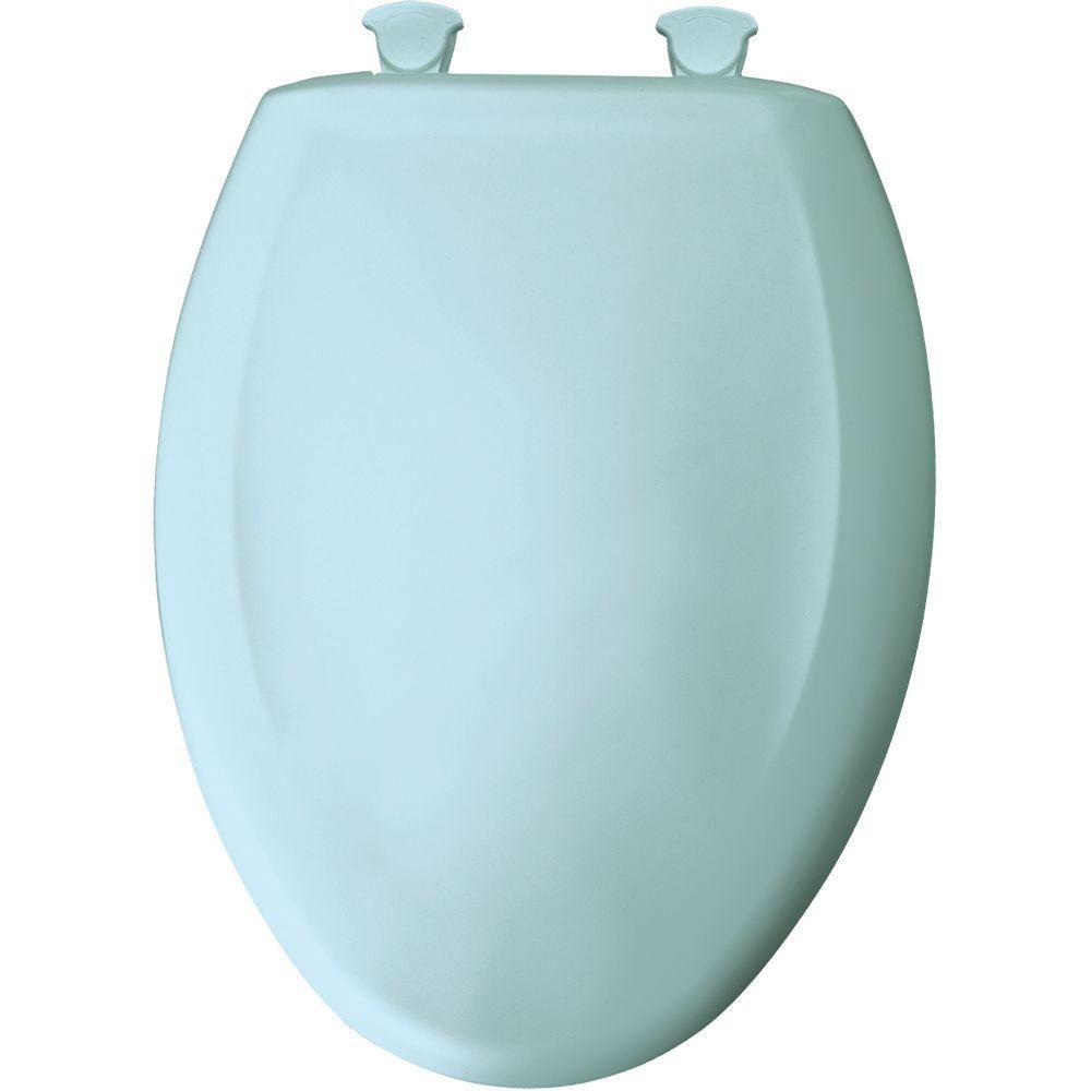 Bemis Slow Close STA-TITE Elongated Closed Front Toilet Seat in Dresden Blue 496452
