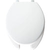 Bemis Just-Lift Elongated Open Front Toilet Seat in White 509951