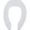 Bemis Just-Lift Elongated Open Front Toilet Seat in White 509954