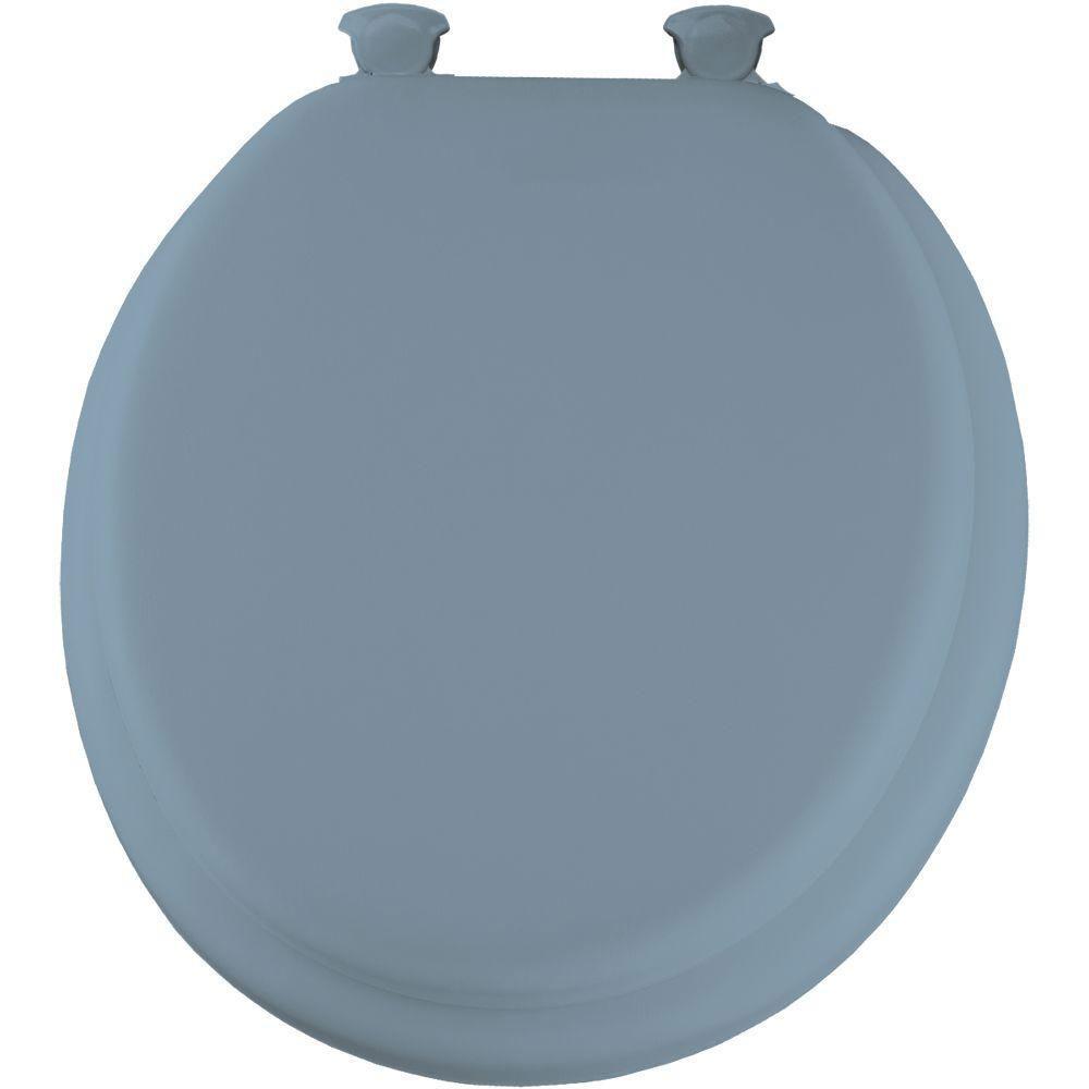 Mayfair Lift-Off Soft Round Closed Front Toilet Seat in Sky Blue 522917