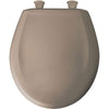 Bemis Whisper Close Round Closed Front Toilet Seat in Spice Mocha 529668