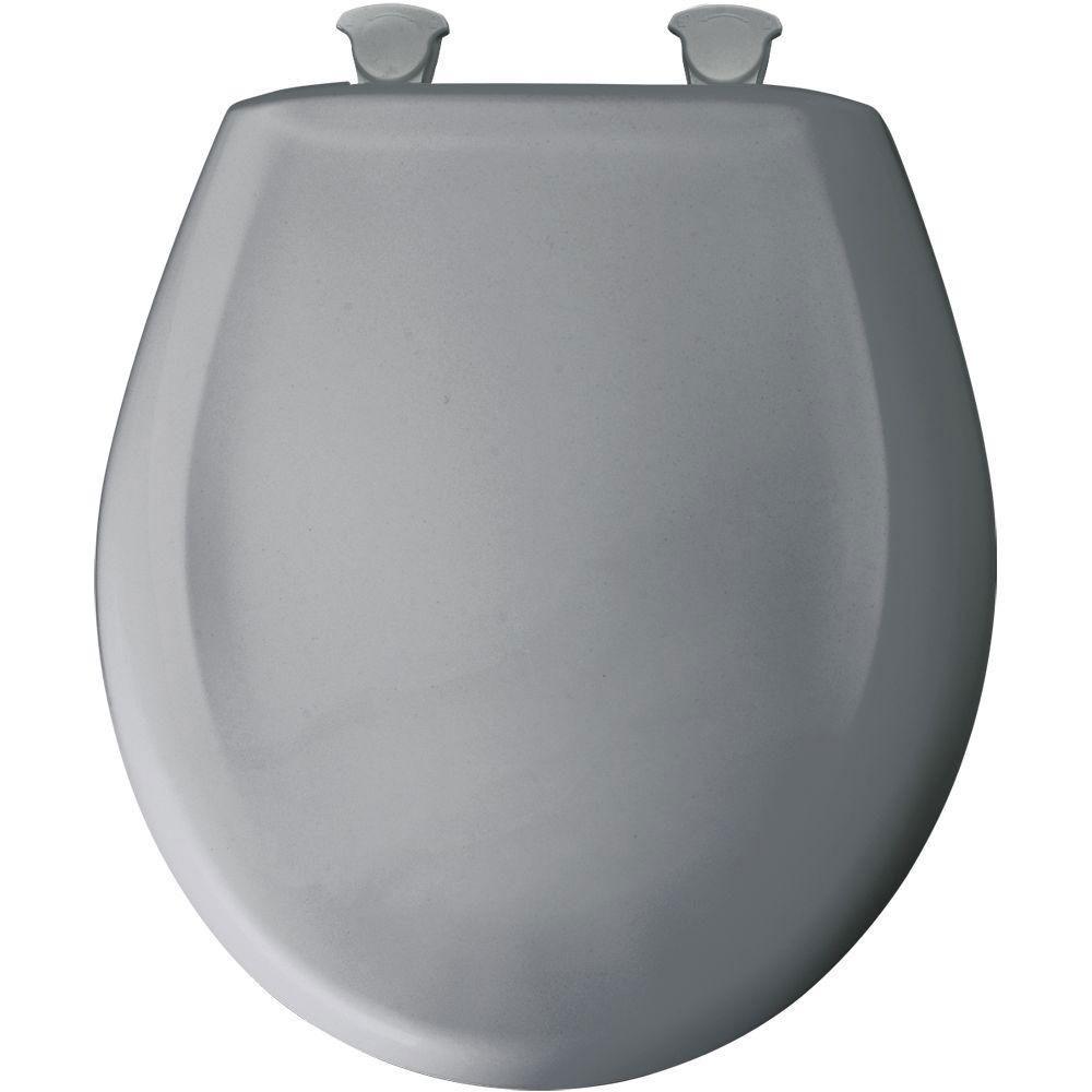 Bemis Whisper Close Round Closed Front Toilet Seat in Country Grey 529674