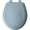 Bemis Whisper Close Round Closed Front Toilet Seat in Cerulean Blue 529682