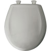 Bemis Slow Close STA-TITE Round Closed Front Toilet Seat in Silver 529703