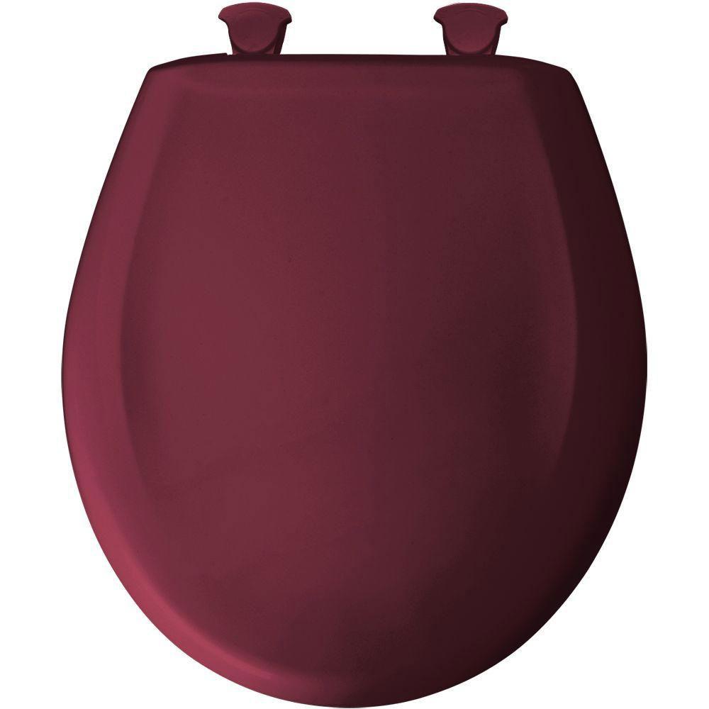 Bemis Slow Close STA-TITE Round Closed Front Toilet Seat in Ruby 529716