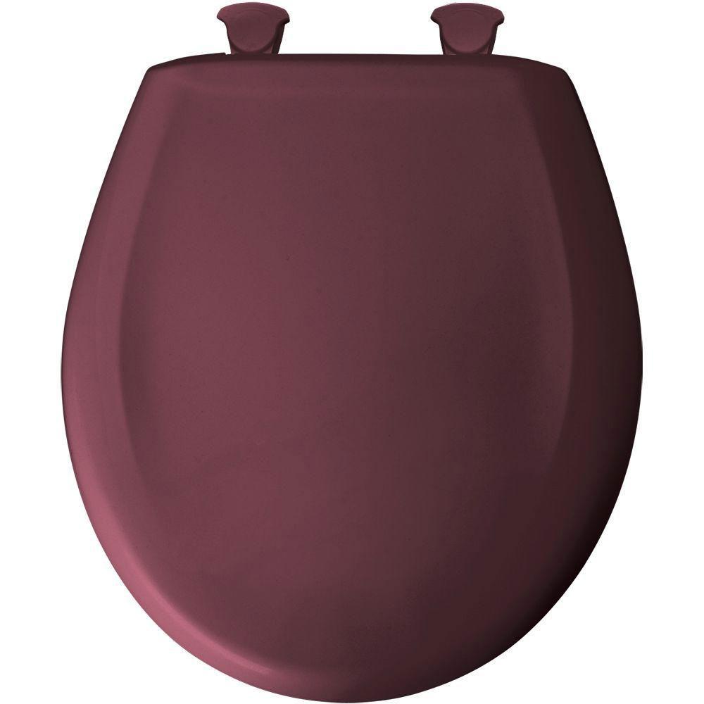 Bemis Round Closed Front Toilet Seat in Loganberry 529726