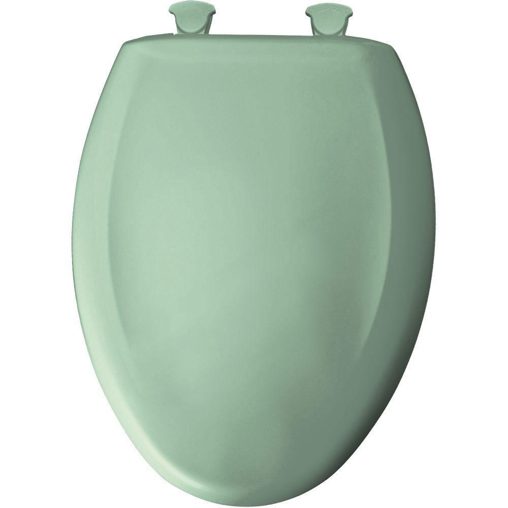 Bemis Slow Close STA-TITE Elongated Closed Front Toilet Seat in Sea Green 529753