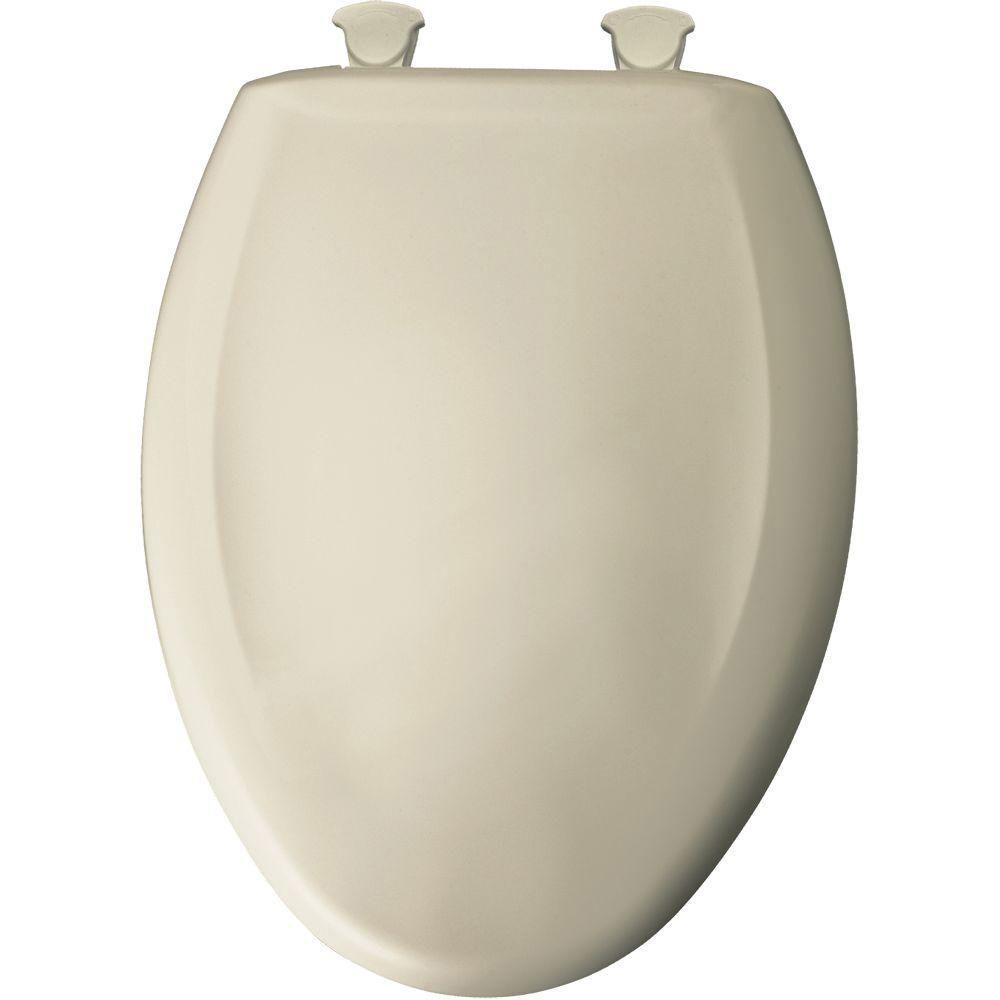 Bemis Slow Close STA-TITE Elongated Closed Front Toilet Seat in Almond 529783