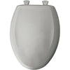 Bemis Slow Close STA-TITE Elongated Closed Front Toilet Seat in Silver 529786
