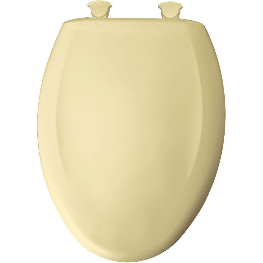 Bemis Slow Close STA-TITE Elongated Closed Front Toilet Seat in Creamy Yellow 529791