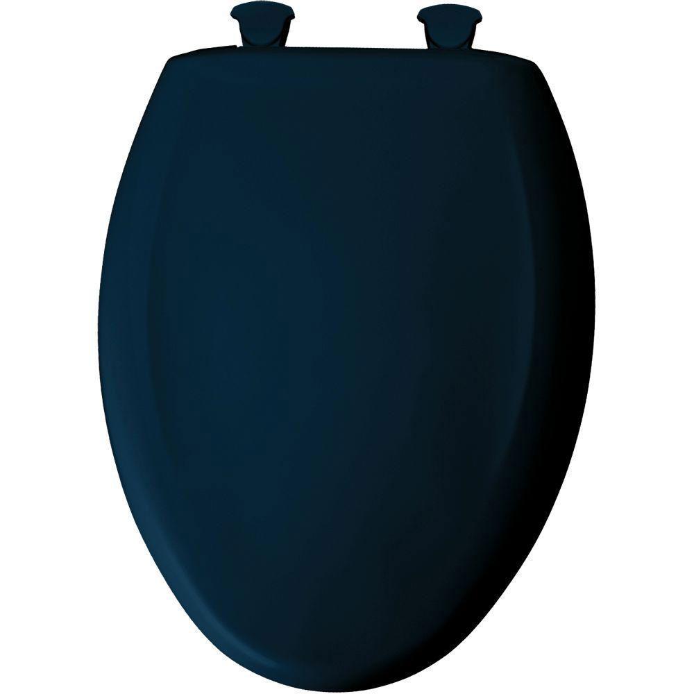 Bemis Slow Close STA-TITE Elongated Closed Front Toilet Seat in Navy 529792