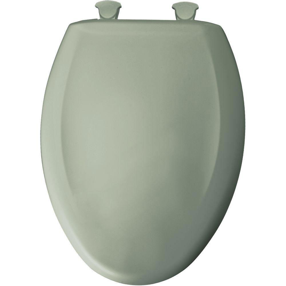 Bemis Slow Close STA-TITE Elongated Closed Front Toilet Seat in Aspen Green 529801