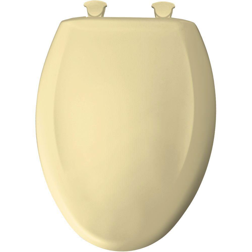 Bemis Slow Close STA-TITE Elongated Closed Front Toilet Seat in Sunlight 529811