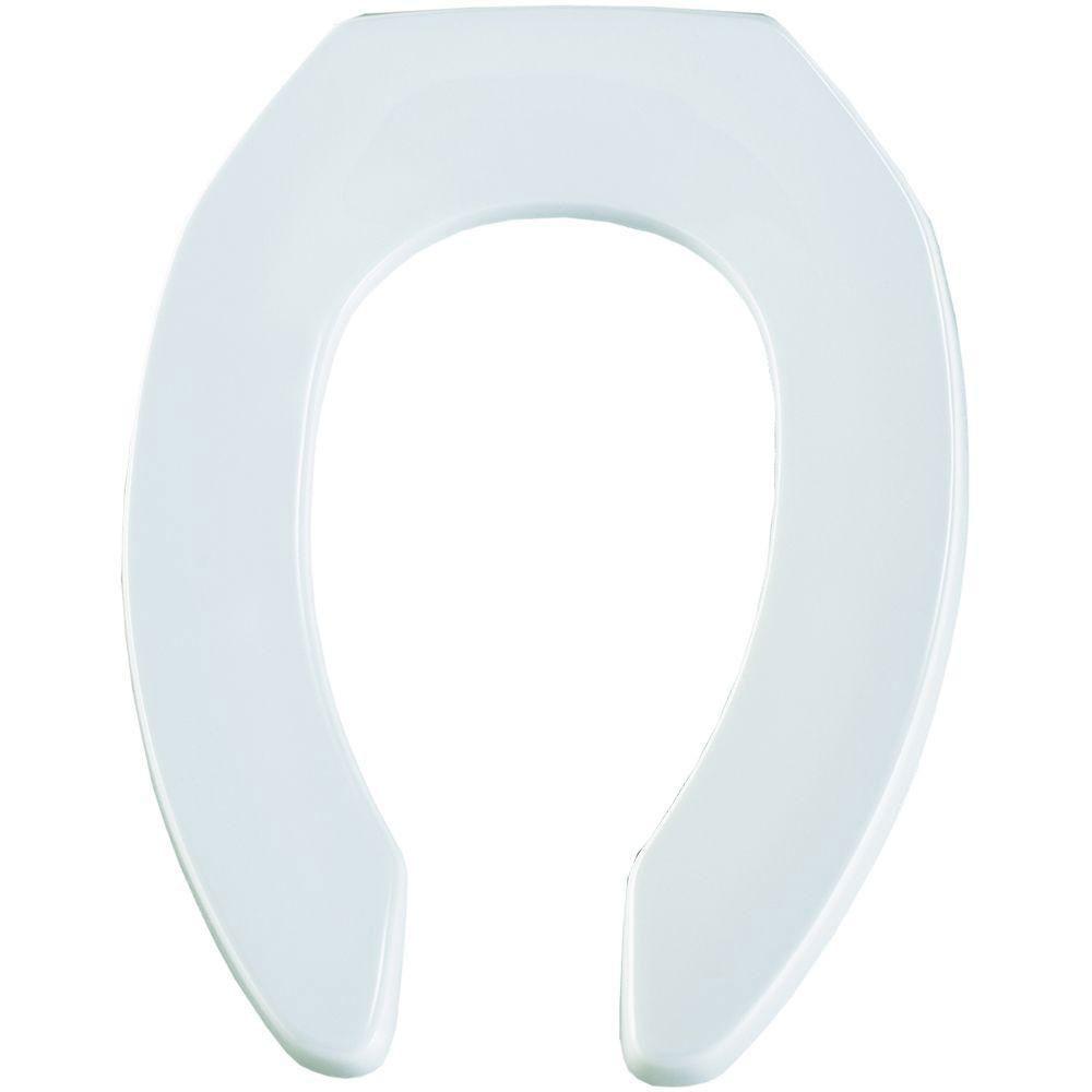 Bemis Elongated Open Front Toilet Seat in White 529878
