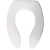 Bemis 1655CT000 Elongated Open Front Less Cover with Check Hinge Toilet Seat, White 534767