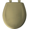 Bemis Slow Close STA-TITE Round Closed Front Toilet Seat in Avocado Brown 539565