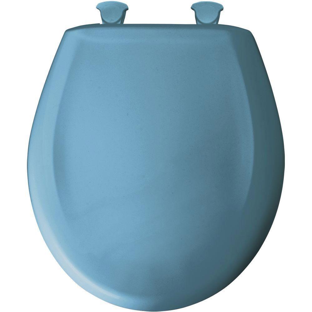 Bemis Round Closed Front Toilet Seat in New Orleans Blue 580165