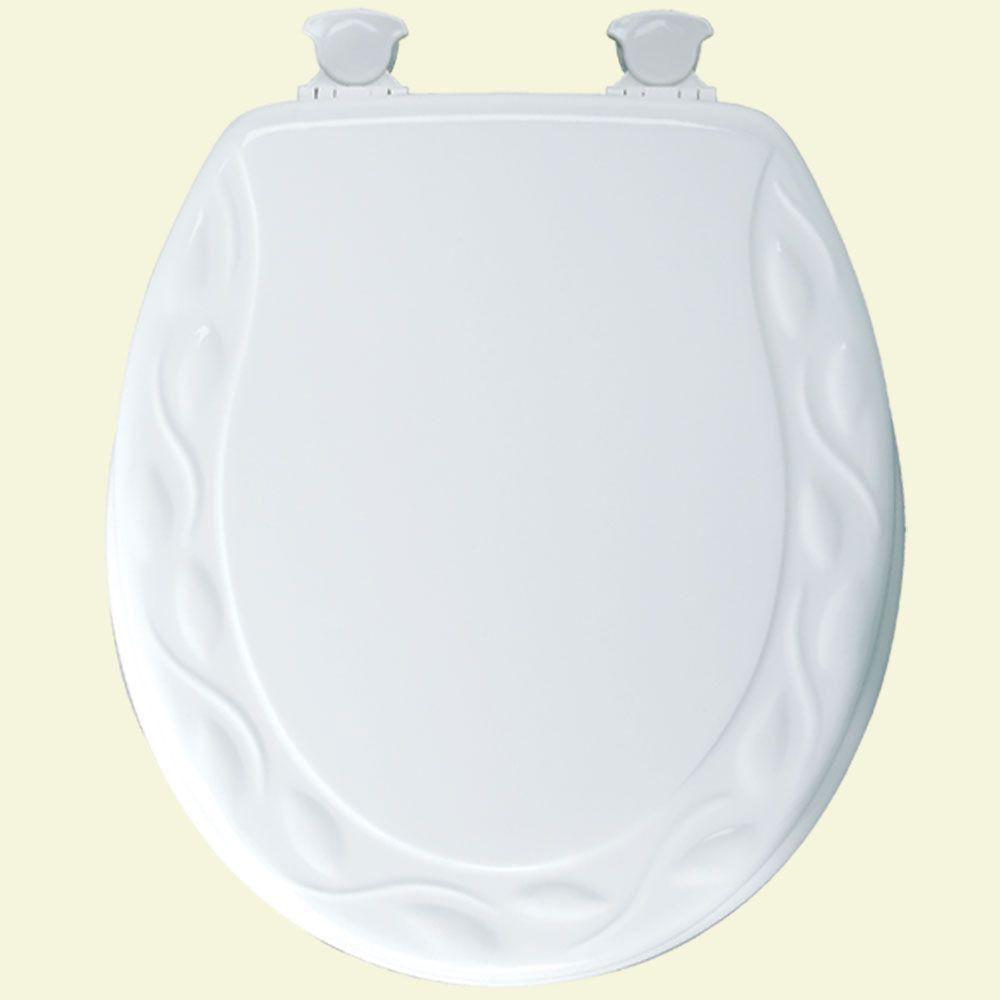 Bemis Round Closed Front Toilet Seat in White 63245
