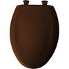 Bemis Elongated Closed Front Plastic Toilet Seat in Swiss Chocolate 647190
