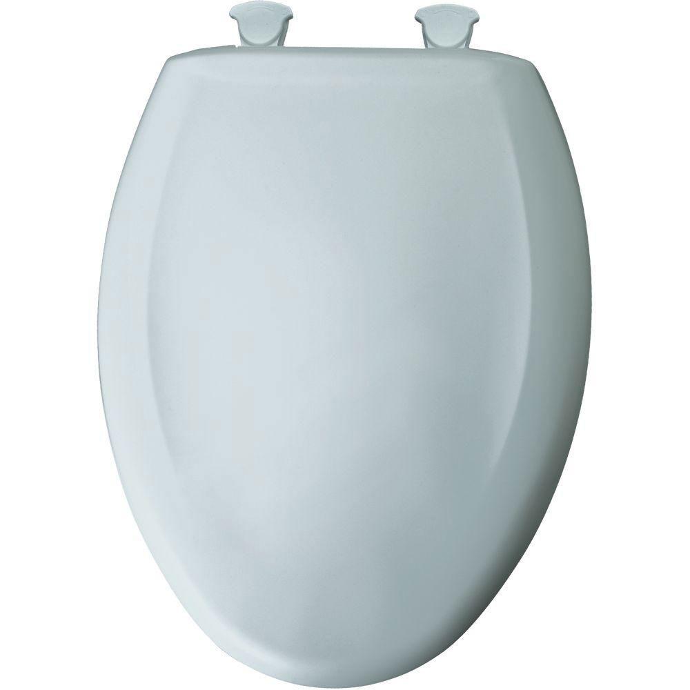 Bemis Slow Close STA-TITE Elongated Closed Front Plastic Toilet Seat in Daydream 647193