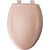 Bemis Elongated Closed Front Plastic Toilet Seat in Peach/Coral 647196