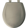Bemis Slow Close STA-TITE Round Closed Front Toilet Seat in Tender Grey 762172