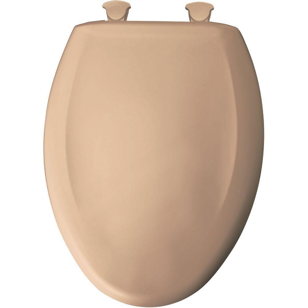Bemis Slow Close STA-TITE Elongated Closed Front Toilet Seat in Tan 762376