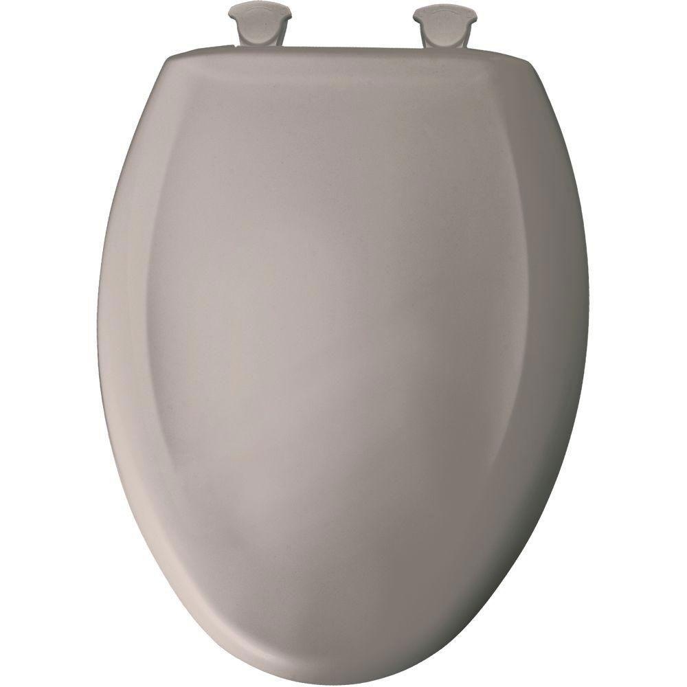 Bemis Slow Close STA-TITE Elongated Closed Front Toilet Seat in Light Mink 762488
