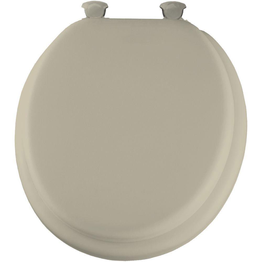 Mayfair Soft Round Closed Front Toilet Seat in Bone 877402