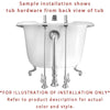 67" Acrylic Clawfoot Tub with Chrome Tub Filler Faucet & Hardware Package CTP44